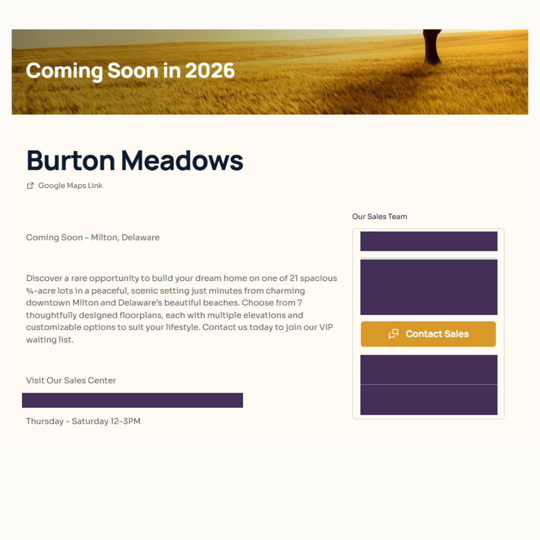 Burton meadows website